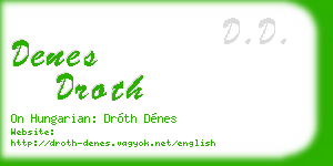 denes droth business card